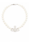 vivienne silver pearl necklace