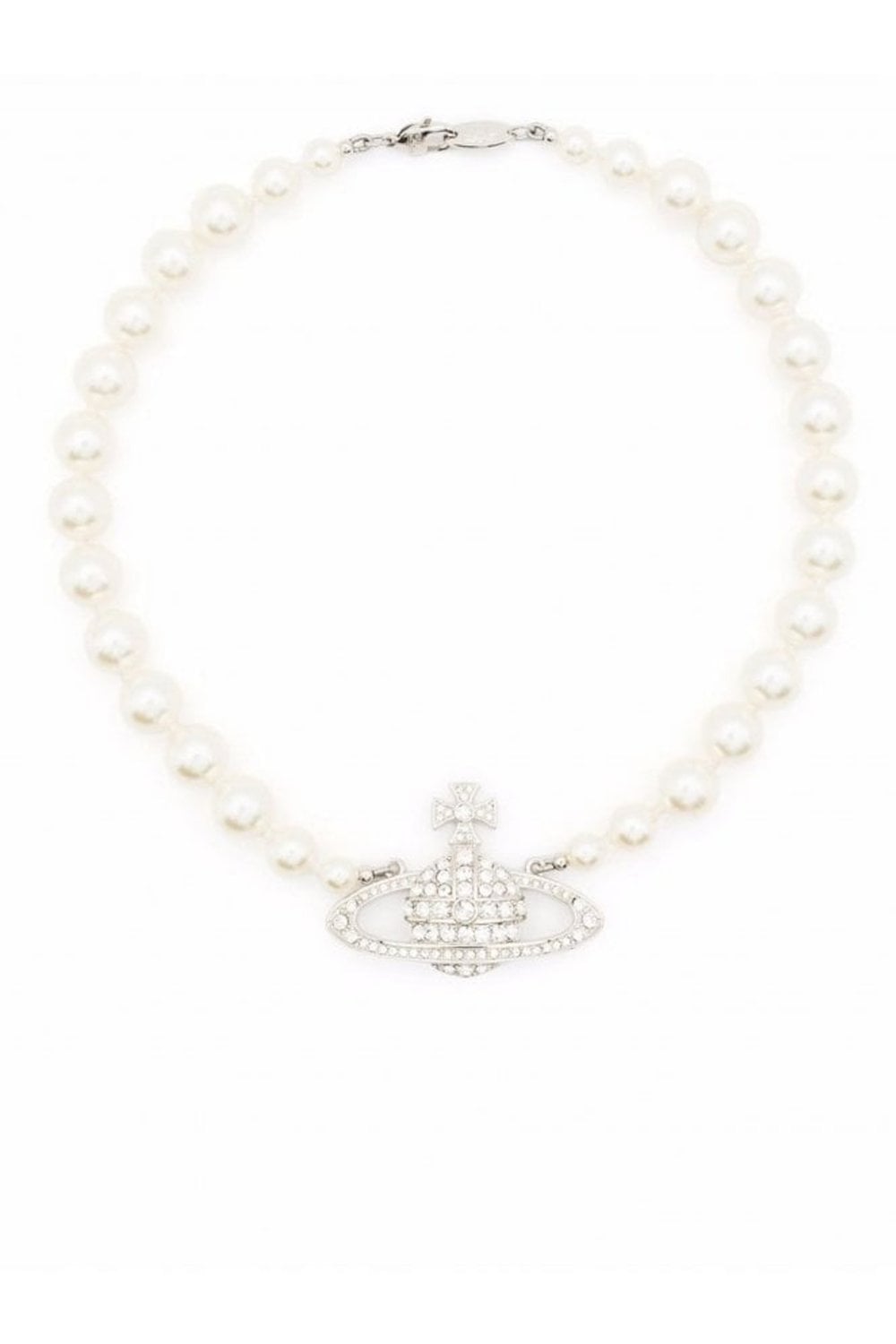 vivienne silver pearl necklace